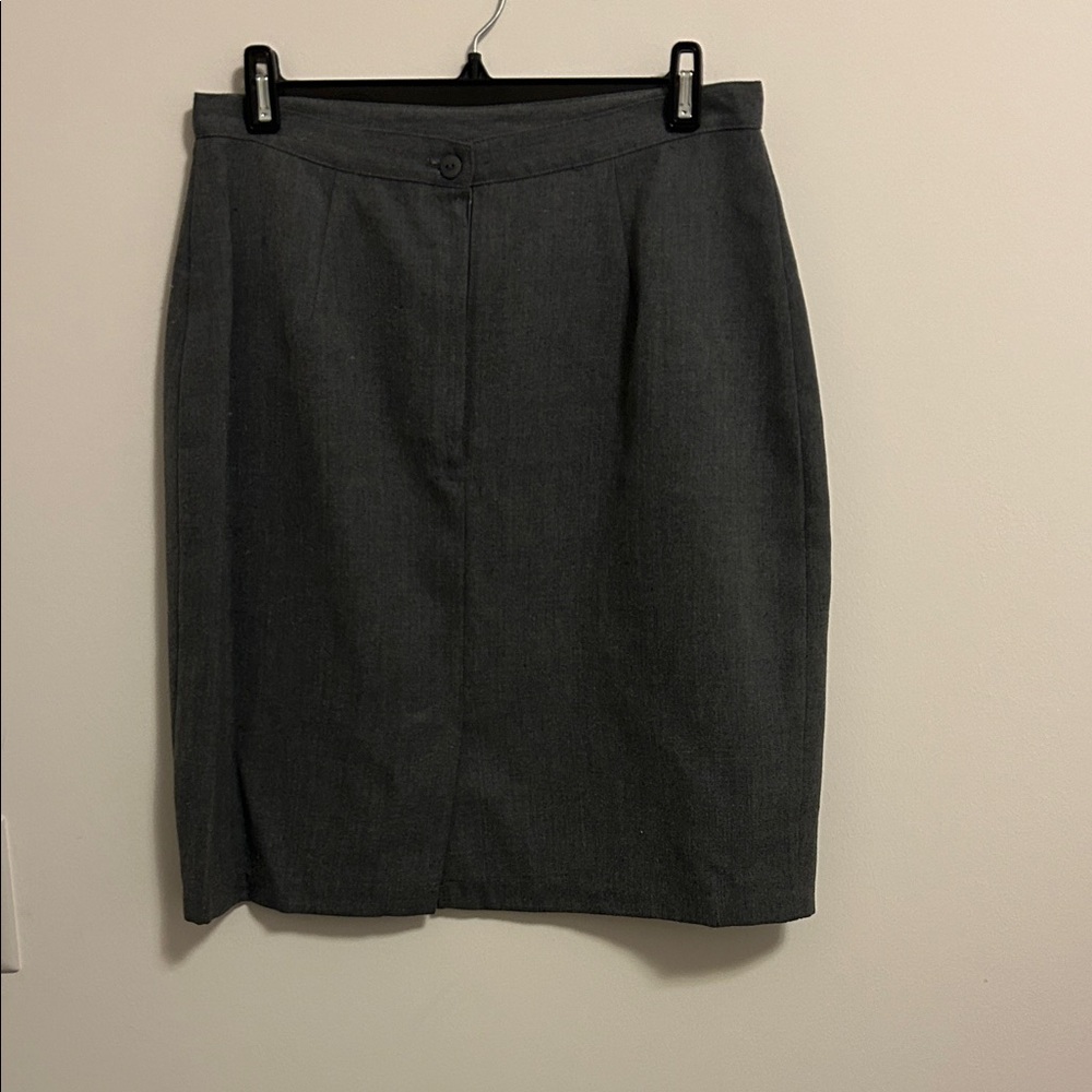 Elegant Charcoal Pencil Skirt
